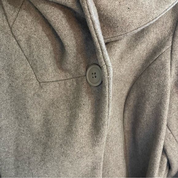 𝅺🎀 Merona Wool Blend Belted Waterfall  Pea-Coat, Beige, Size M - Picture 8 of 10